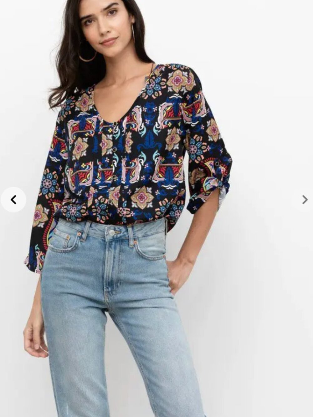 Yumi Kim Lizzie Top Y2K 00s Paisley Print Blouse NWT size XS